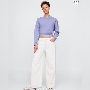 NWOT Gap New Off White/Winter White Low Slung Extra Baggy Jeans